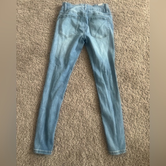 Women's Distressed Blue Jeans - Picture 3 of 3